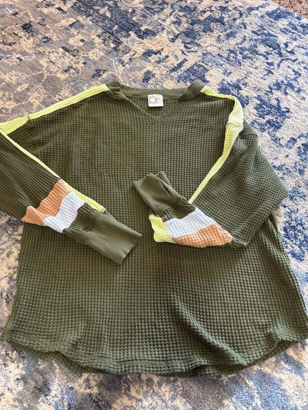 Offline By Aerie Wow Waffle Long Sleeve Size M